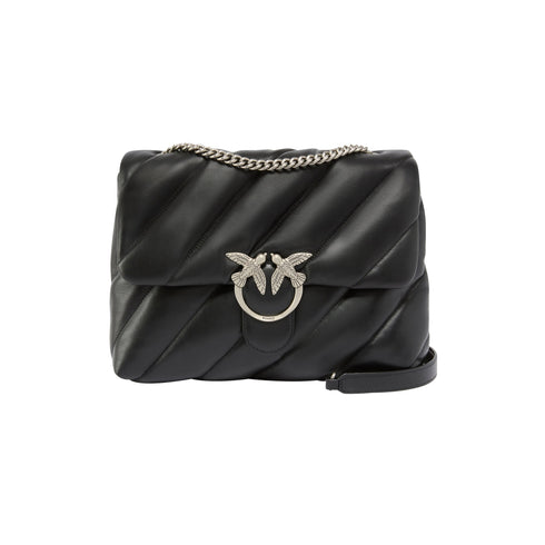 Borsa Donna Love Puff Big, con impunture oblique e catena a tracolla