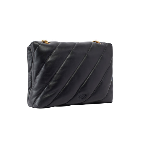 Borsa Donna Love Puff Big, con impunture oblique e catena a tracolla