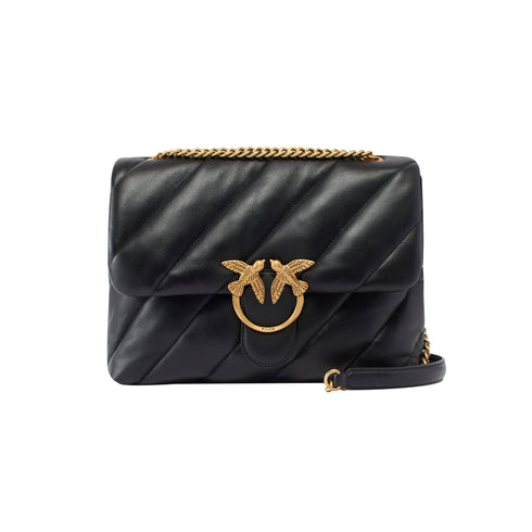Borsa Donna Love Puff Big, con impunture oblique e catena a tracolla