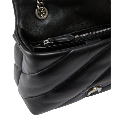 Borsa Donna Love Puff Classic Mini, in nappa, con patta e logo Love Birds