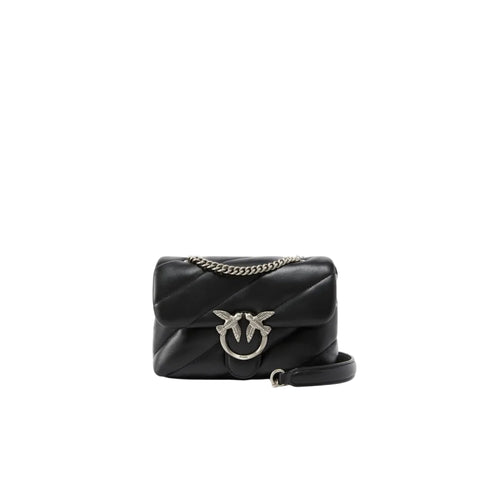 Borsa Donna Love Puff Classic Mini, in nappa, con patta e logo Love Birds