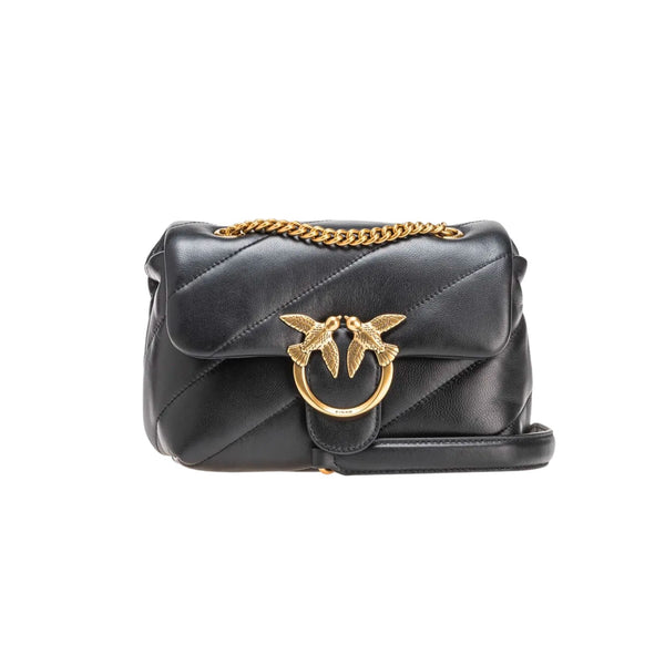 Borsa Donna Love Puff Mini, con impunture oblique e logo Love Birds