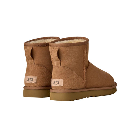Stivaletto Donna Classic Mini II in montone e pelle scamosciata, con suola in gomma