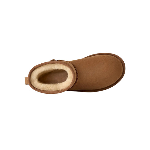 Stivaletto Donna Classic Mini II in montone e pelle scamosciata, con suola in gomma