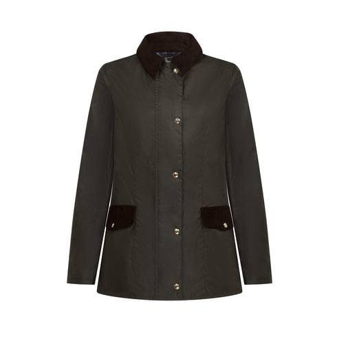 Giacca Donna Burghley con colletto a camica e due tasche con patta