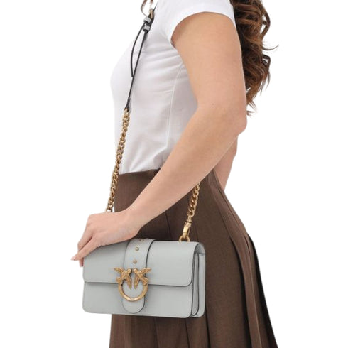 Borsa donna a tracolla piccola Love Bag One in pelle polvere