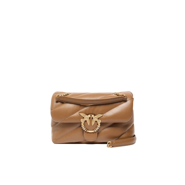 Borsa Donna Puff Calssic, con logo strass ed impunture oblique