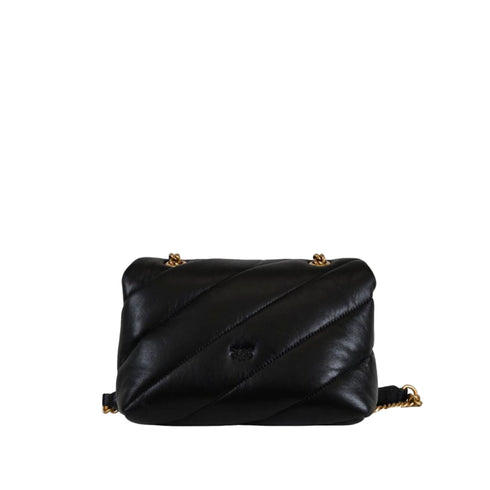 Borsa Donna Puff Mini con catena in metallo a tracolla e chiusura con patta