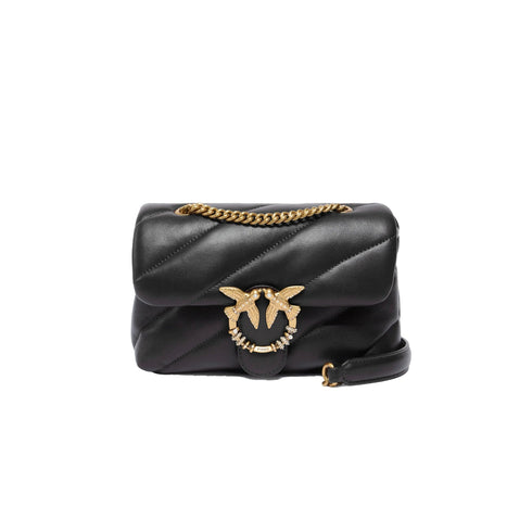Borsa Donna Puff Mini con catena in metallo a tracolla e chiusura con patta