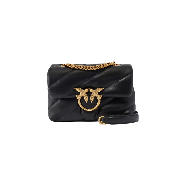 Borsa Donna Love Puff Mini, in pelle di vitello, con logo piccolo e catena a tracolla
