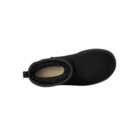 Stivaletto Donna Classic Ultra Mini Platform in montone e pelle scamosciata