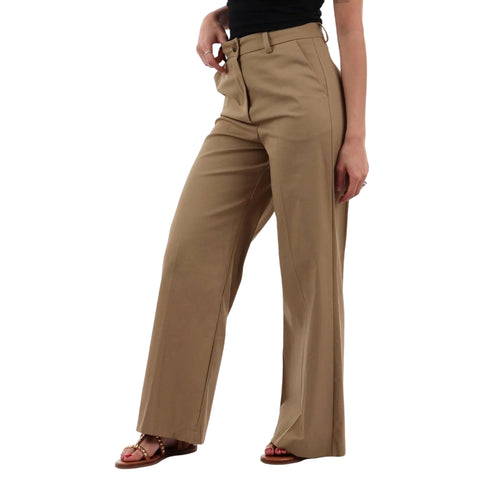Pantalone Donna dal taglio dritto cammello