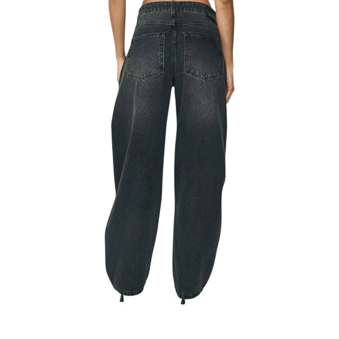Jeans Donna barrel a vita alta