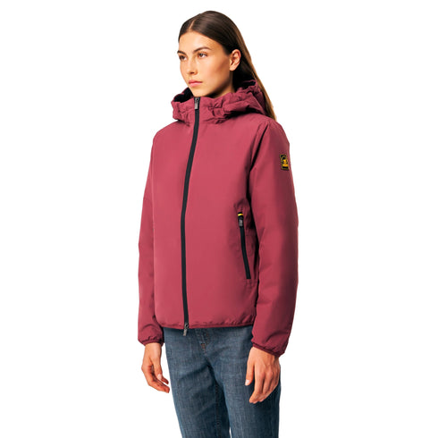 Giubbotto Donna corto modello Sofy, con cappuccio e full zip frontale