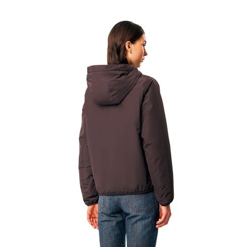 Giubbotto Donna corto modello Sofy, con cappuccio e full zip frontale