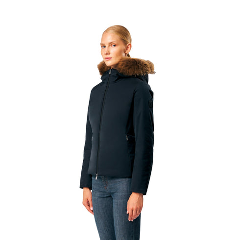 Piumino Donna modello Biliana, con inserto in vera pelliccia