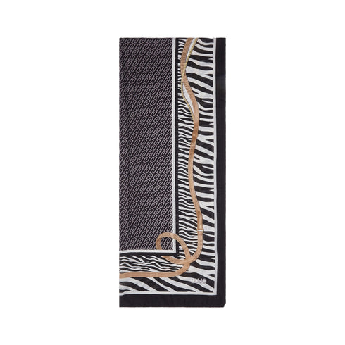 Stola animalier Donna con stampa cinturini Nero