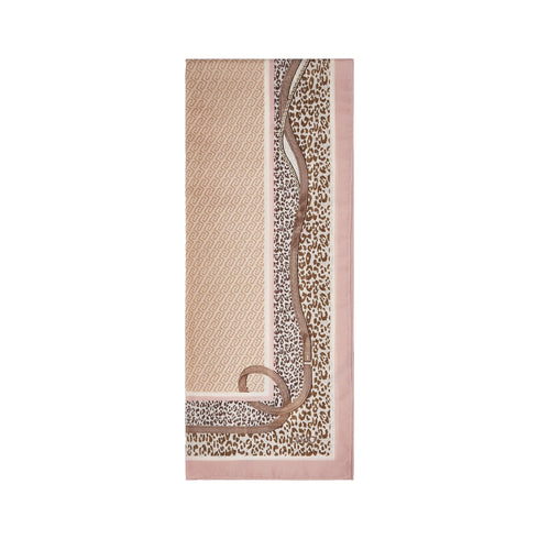 Stola animalier Donna con stampa cinturini Nero Rosa