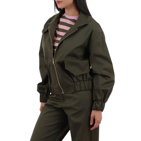 Bomber Donna con tasche con patta militare