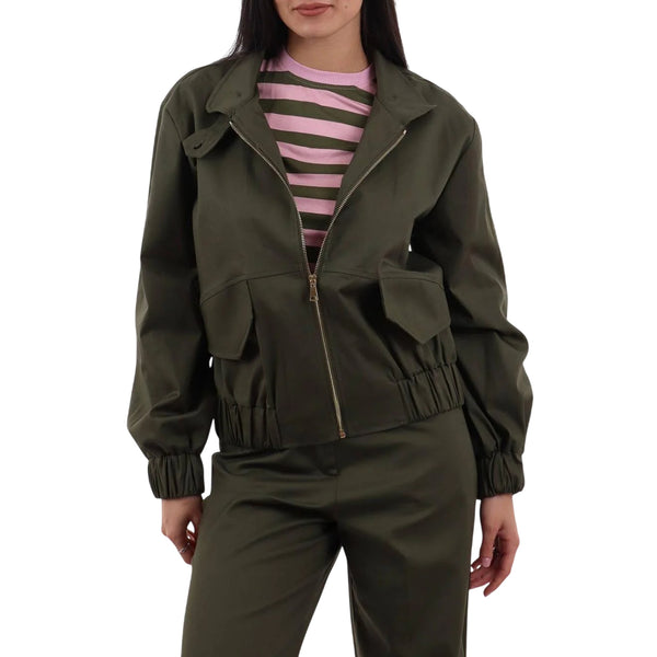 Bomber Donna con tasche con patta militare
