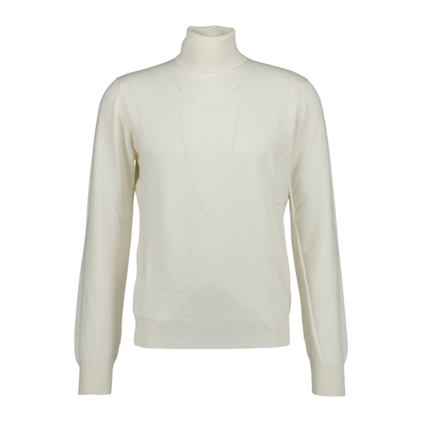 Maglia Uomo basic, in lana fina, con collo alto