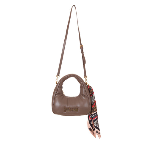 Just Cavalli Borsa Donna Hobo Puffy con foulard taupe - Francavilla Moda