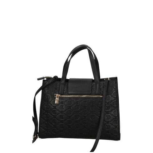 Just Cavalli Borsa Shopper Donna con logo impresso all over Nero - Francavilla Moda