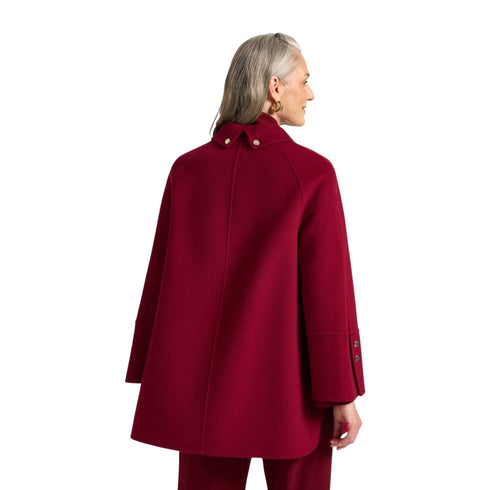Cappotto Donna in misto lana, con maniche ampie e bottoni