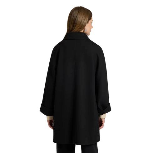Cappotto Donna in misto viscosa, con maniche ampie e doppiopetto