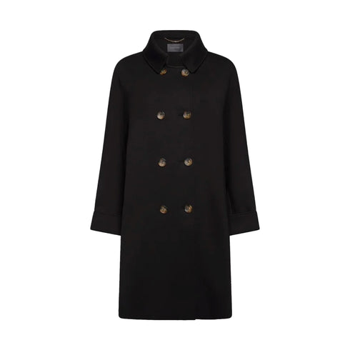 Cappotto Donna in misto viscosa, con maniche ampie e doppiopetto