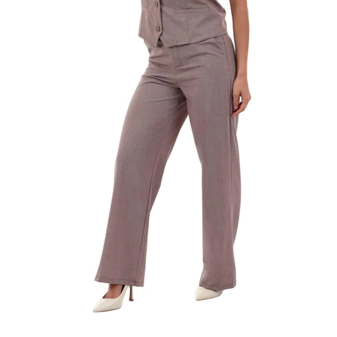 Pantalone dritto Donna in tinta unita Nocciola