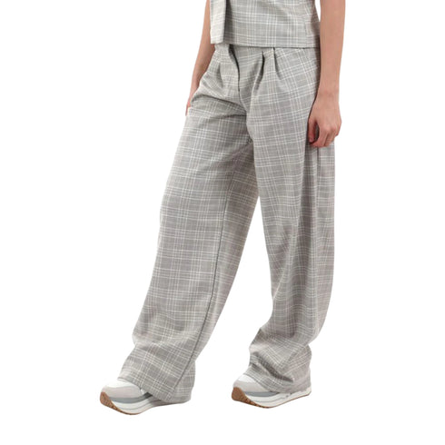 Pantalone Donna a palazzo a quadri
