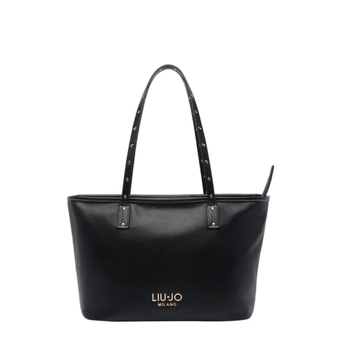 Borsa tote Donna con manici con borchie nero | Francavilla Moda