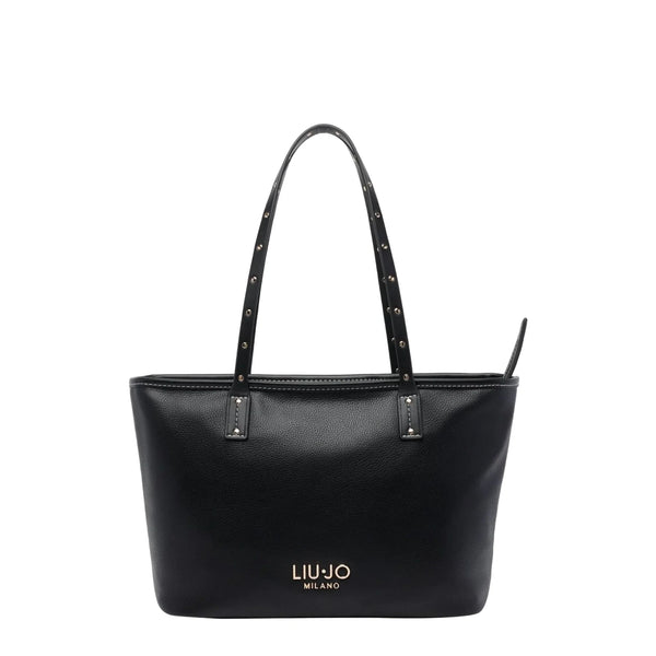Borsa tote Donna con manici con borchie nero | Francavilla Moda