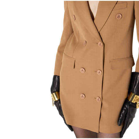 Abito Donna modello blazer, doppiopetto, con patte laterali e spalline