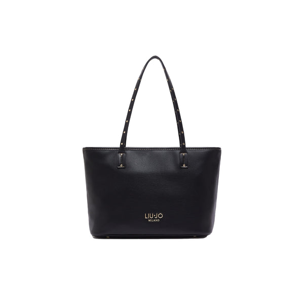 Borsa Donna modello shopper, con borchie decorative e chiusura zip