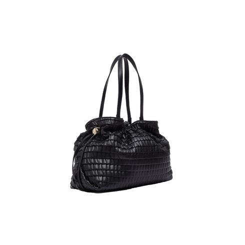Borsa Donna grande goffrata Riccy, ampia, con coulisse laterali