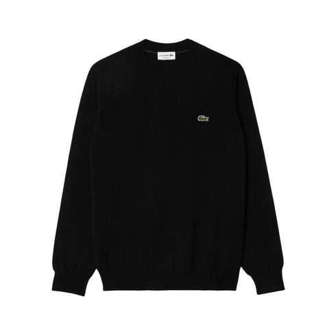 Maglia Uomo in filato misto cotone, con finiture a costie e logo sul petto