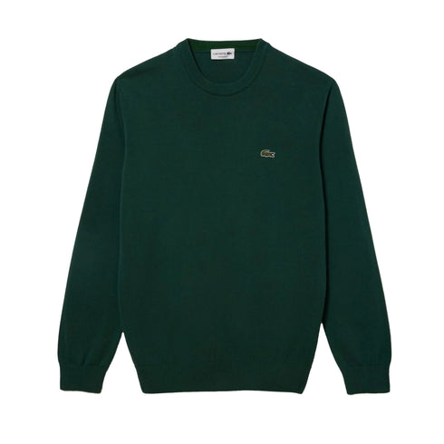 Maglia Uomo in filato misto cotone, con finiture a costie e logo sul petto