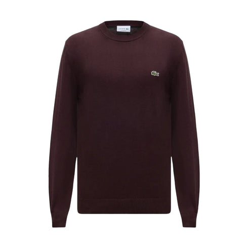 Maglia Uomo in filato misto cotone, con finiture a costie e logo sul petto