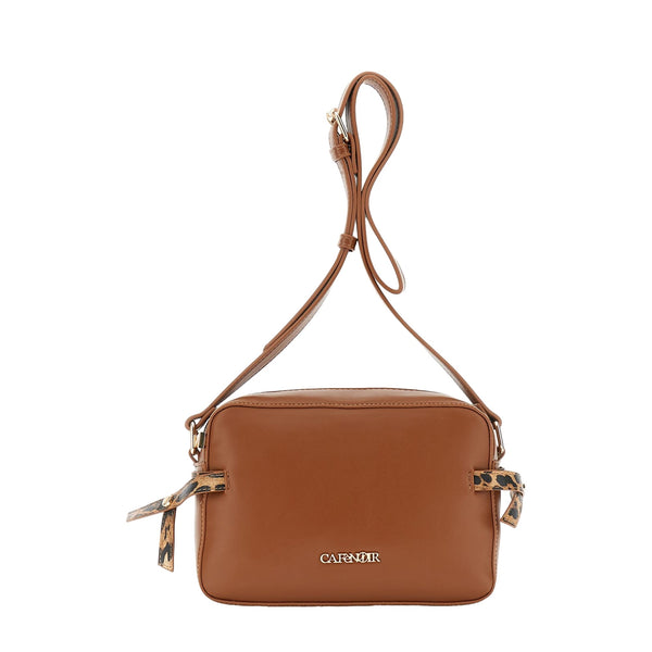 Borsa a tracolla Donna dettagli animalier Cuoio - Francavilla Moda
