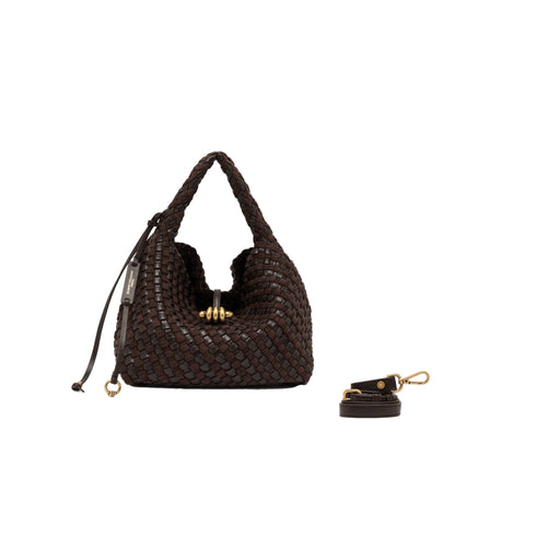 Borsa Donna modello Aurelie in pelle intrecciata, con manico a mano e tracolla