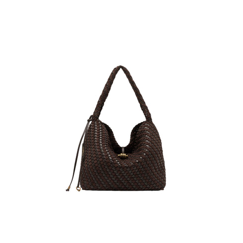 Borsa Donna modello Aurelie in pelle intrecciata, con manico a spalla e tracolla
