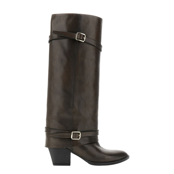 Stivale Donna a punta con risvolto