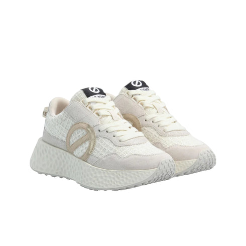 Sneakers Donna Carter Jogger, con inserti in tweed, catena e perle decorative