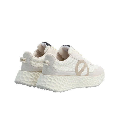 Sneakers Donna Carter Jogger, con inserti in tweed, catena e perle decorative