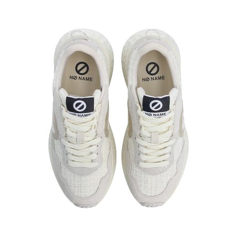 Sneakers Donna Carter Jogger, con inserti in tweed, catena e perle decorative