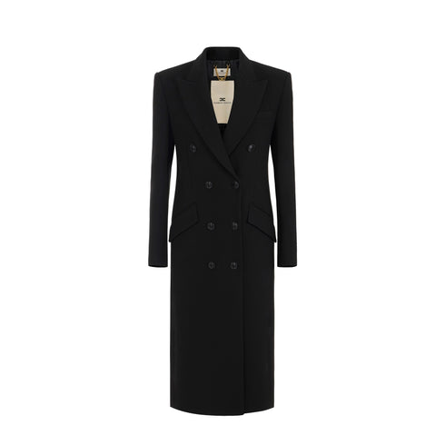 Cappotto Donna lungo, in misto viscosa, con chiusura doppiopetto