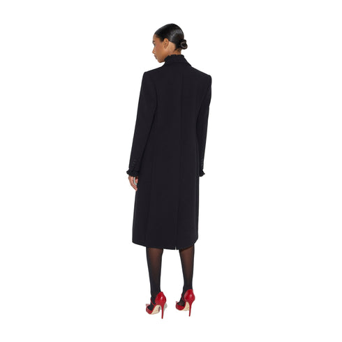 Cappotto Donna lungo, in misto viscosa, con chiusura doppiopetto