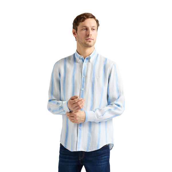 Camicia Uomo in lino con righe larghe - Francavilla Moda